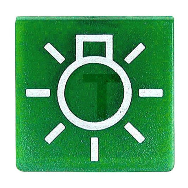 HELLA Symbol Hauptlicht / Fahrlicht - 4559XT 713630261, 139900580091, 98032138, 9XT713630-261, 9XT 713 630-261, 245914C1 | Farbton: grün | passend für: HELLA Schalter Serien 4570 und 7832 | Symbol: Hauptlicht