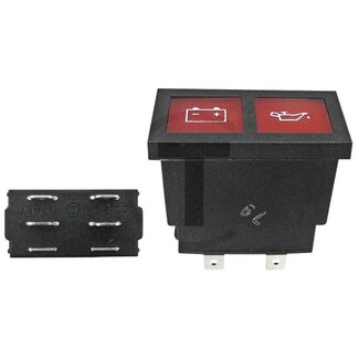 Cobo Kontrollleuchte 2 x rot, Batterie, Schmierung