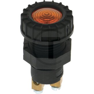 GRANIT Controlelamp oranje - Uitvoering: met schroefaansluiting, Lamp: 12 volt 2WK / T2W