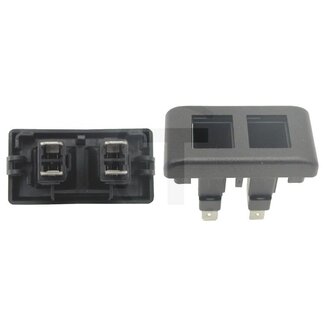 HELLA Controlelamp met 12 V gloeilamp, vlakstekker, inbouw-Ø 49,4 mm