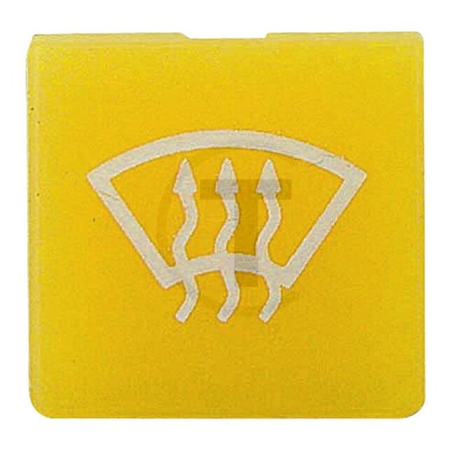 HELLA Symbol Frosted windscreen - 4559XT 714300761, 9XT714300761 | Version: Yellow, frosted windscreen | Colour: grün | To fit: HELLA Schalter Serien 4570 und 7832 | Symbol: Ventilator