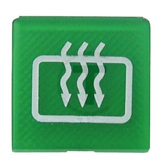 HELLA Symbol Heizung / Lüftung von de Heckscheibe grün