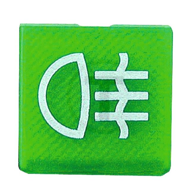 HELLA Symbool Mistachterlicht - 4559XT 713630411, 9XT713630411 | Uitvoering: groen, mistachterlicht | Kleur: grün | Passend voor: HELLA Schalter Serien 4570 und 7832 | Symbool: Nebelschlussleuchte