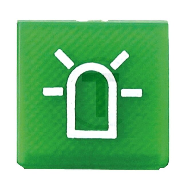 HELLA Symbol Rundumleuchte - 4559XT 713630281, 9XT713630281 | Farbton: grün | passend für: HELLA Schalter Serien 4570 und 7832 | Symbol: Rundumleuchte 1