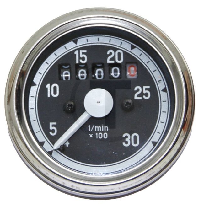 GRANIT Toerentalmeter handmatige weergave - 60799075, 20711 | Uitvoering: Aansluitdraad: M18 x 1,5, met bedrijfsurenteller | Kleur: verchroomd | Weergave-meetbereik: 400 - 3.000 omw. /min.