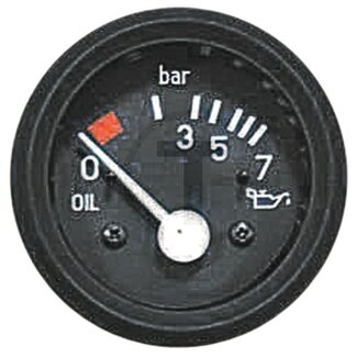 GRANIT Manometer voor oliedruk - Uitvoering: Inbouw-Ø: 52 mm, Meetbereik: 0 - 7 bar, Ø 52 mm