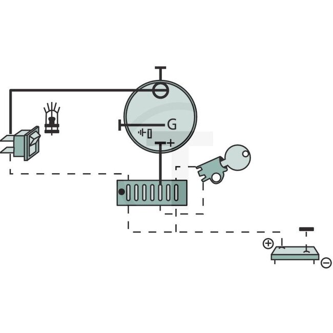 GRANIT Voltmeter - 60799020, 220981 | Uitvoering: 8 - 16 volt | zwarte ring | Kleur: zwarte ring | Weergave-meetbereik: 8 - 16 volt