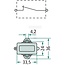 HELLA Remlichtschakelaar mechanisch trekbediening, 12 V 7 A, 2 aansluitingen | 80435783, 435783, 6DF001551-091