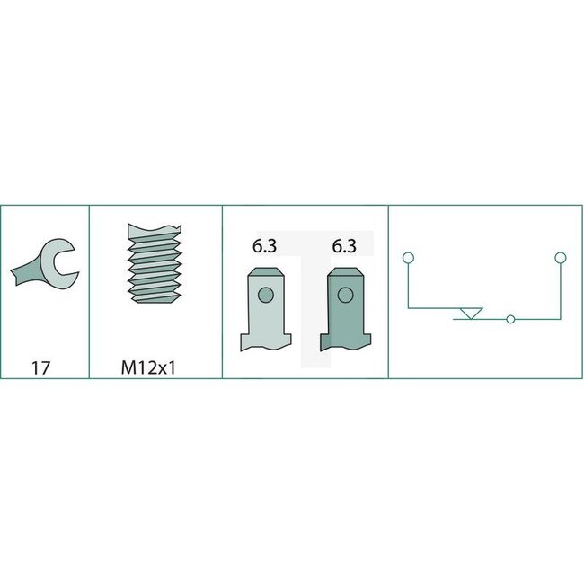 HELLA Bremslichtschalter mechanisch M12 x 1, 12 V, 2-polig, Öffner | 2.7659.304.0, 6DF003263-001