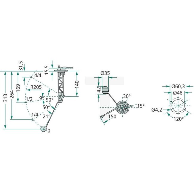 Cobo Tankgeber Länge 313 mm | 5136770, 5123204, 1028942
