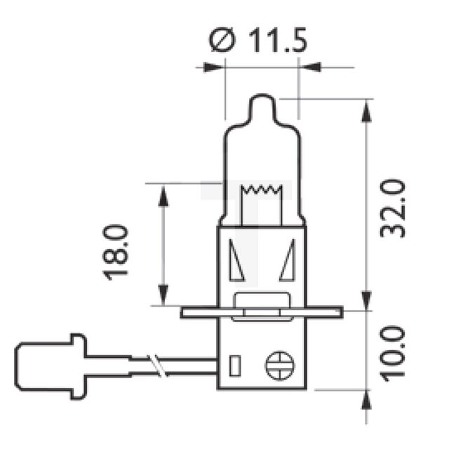 Philips Halogen bulb H3 - Voltage: 24 V, Power: 70 watts, Socket: PK22s - 13336MDC1