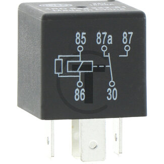 HELLA Relais Wechselkontakt 24 V, 5 - 20 A, 5-polig, mit Widerstand