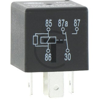 HELLA Relay changeover - Version: 24 V / 5 - 20 A With resistor, 5-pin