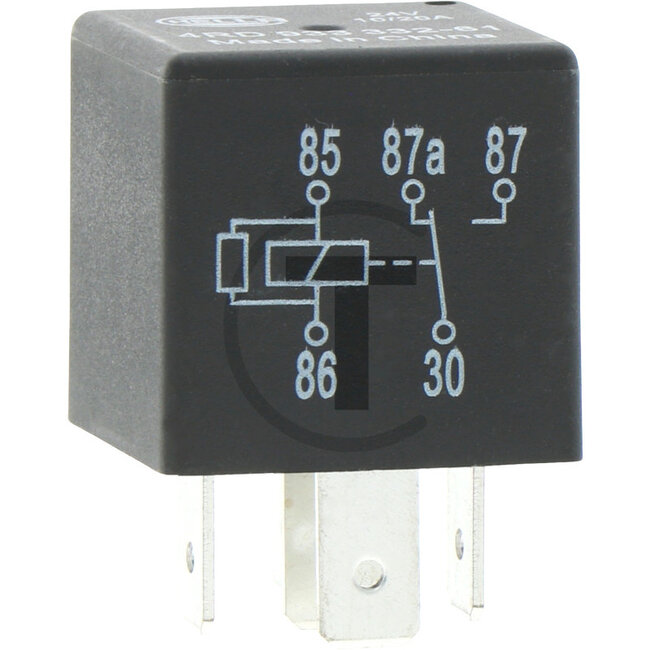 HELLA Relay changeover - Version: 24 V / 5 - 20 A With resistor, 5-pin - 11333