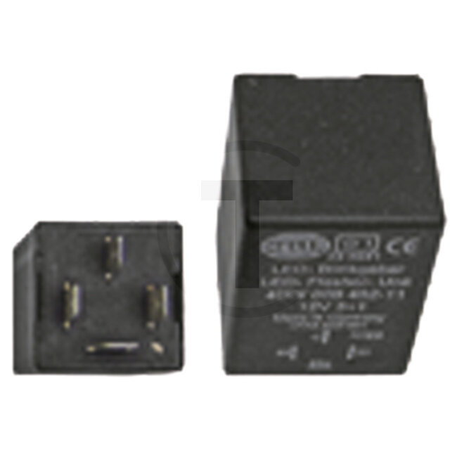 HELLA LED flasher unit Plugged in - 4554DW 009492111, 4DW009492111, 4DW 009 492-111, 9813500, 0 707802 6 | Version: 12 V 3 + 1 W, 4-pin, with holder, For vehicle with flasher unit, replacement of the existing one with an LED flasher unit. | Nominal voltage: 12