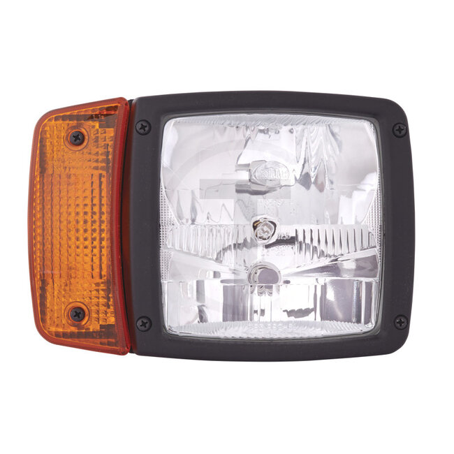 HELLA Main headlight Right | With indicator light - 4550010451, 1SA996120-461, 1SA 996 120-461 | Bulb: 12V55W / H3, 12V55W / H7, 12V21WK / P21W, 12V4WK / T4W | Installation location: Right | Protection class: IP5K4K, IPX9K | Nominal voltage: 12 V | Test mark: E