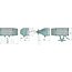 GRANIT Scheinwerfer links 12 / 24 V, mit Blinklicht, DT 6-polig, M10, Kabel 3 m