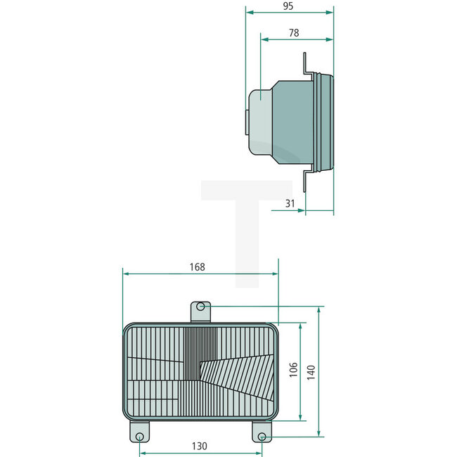 GRANIT Inzet voor koplamp links en rechts - 70799214, RE.27021.10 | Lamp: 12V55W/H4 | Netspanning: 12 V | Lichtfunctie: met grootlicht, met dimlicht, zonder breedtelicht