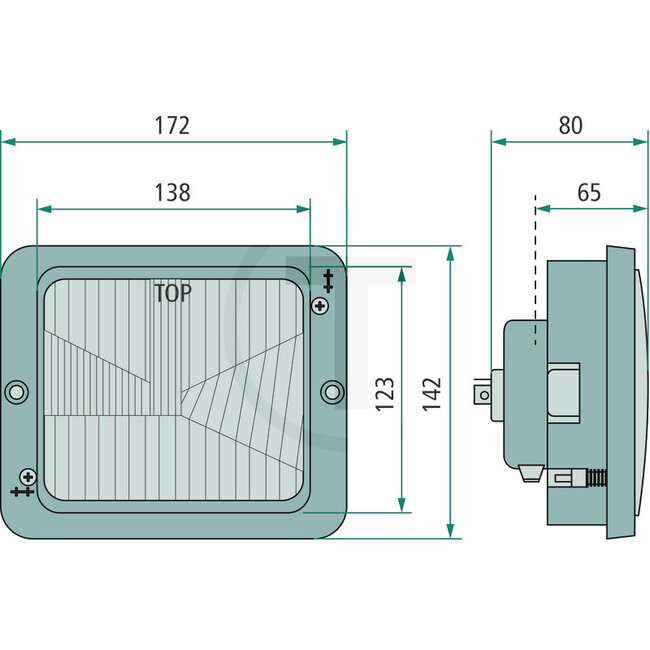 GRANIT Optique de phare principal - 70799205, X830160034000, X830160086000, X830160010000, G385901020010, F385901020010, RE.22889.10