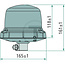 HELLA LED zwaailamp LED | flexibele opsteekpenbevestiging - 4550011276, 11276 | Netspanning: 12 / 24 V | Inclusief lamp: ja | Lichtfunctie: knipperend | Totale hoogte: 164 mm | Beschermingssoort: IP 67, IP X9K | Kleur: oranje | Buiten-Ø: 165 mm | Lamp: LED | Ma