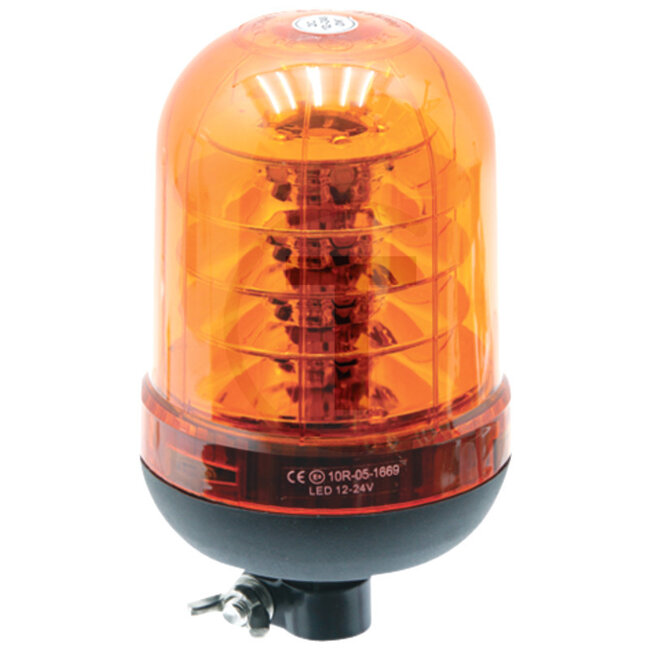 GRANIT LED rotating beacon 12/24V | Socket pipe - 70799507, 21.87.L05.308 | Nominal voltage: 12 / 24 V | Bulbs included: Yes | Light function: Flashing | Diameter: 142 mm | Total height: 236 mm | Protection class: - | Colour: Yellow | Connection: Socket pipe | B