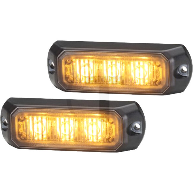 HELLA Blitzleuchte LED 12 / 24 V orange, 3 LEDs, offene Kabelenden - 18335