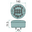 GRANIT Achterlicht LED - 507808018, DSL8080/18 | Afmetingen B x H x D: Ø 140 x 102 mm | Lichtfunctie: Knipperlicht, achterlicht, remlicht | Lamp: LED | Inclusief lamp: ja | Montagewijze: geschroefd, verticaal aanbouw | Bevestiging inschroefdraad: M6 | Gatafstand