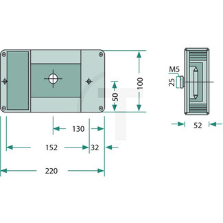 ASPÖCK MIDIPOINT I rear light Left - Dimensions W x H x D: 220 x 100 x 52 mm