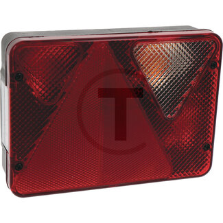 GRANIT Rear light 188 x 135 x 51 mm, 5-pin plug round, right, 12 V
