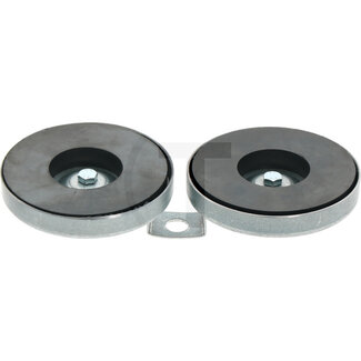 Magnet doppelt, Stahl Haube und Universalhalter