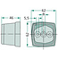 GRANIT Achterlicht met reflector vierkant 62 x 62 x 46 mm, M5, 12 V
