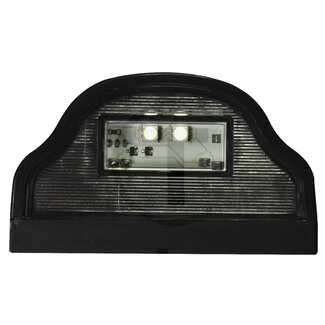 GRANIT LED kentekenverlichting 12 - 24 V, gatafstand 70 mm, zwart