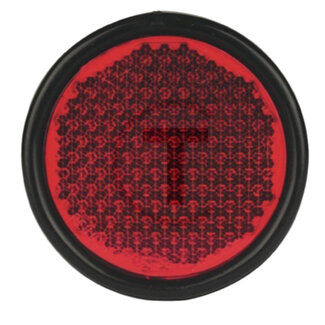 GRANIT Reflector - Kleur: rood, Borings-Ø: 5,0 mm, Totaal-Ø: 114 mm, Extra informatie: Met pen
