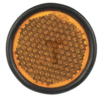 GRANIT Reflector - Kleur: oranje, Borings-Ø: 5,0 mm, Totaal-Ø: 90 mm, Extra informatie: Met pen