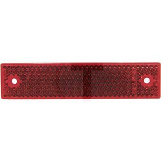 Reflector rechthoekig rood, 180 x 41 mm, gatafstand 150 mm