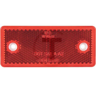GRANIT Reflector - Colour: Red, Width: 94 mm, Height: 44 mm, Material thickness: - mm, Hole Ø: 4.3 mm