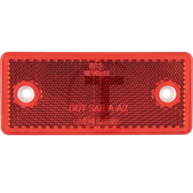 GRANIT Reflector - Colour: Red, Width: 94 mm, Height: 44 mm, Material thickness: - mm, Hole Ø: 4.3 mm
