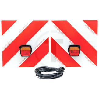 GRANIT Warntafelsatz LED Links/Rechts 423 x 423 mm, Hauptkabel 8 m