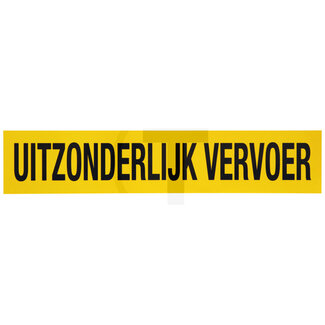 GRANIT Warning sign UITZONDERLIJK VERVOER 1250 x 250 x 2 mm aluminium