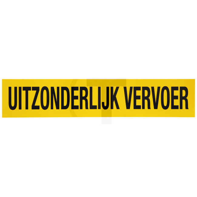 GRANIT Warning sign, aluminium With wording: UITZONDERLIJK VERVOER, yellow, film type I - 29.492.00+32.936.00