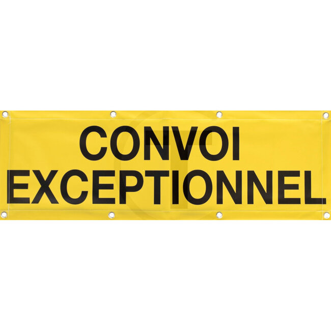 GRANIT Warning tarp with inscription: Convoi EXCEPT