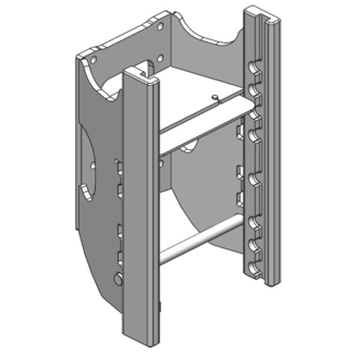 Scharmüller Lagerbock 00.105.00.1-A02 - 325/25/26 - 53,4Kn - 2000kg - Schwarz