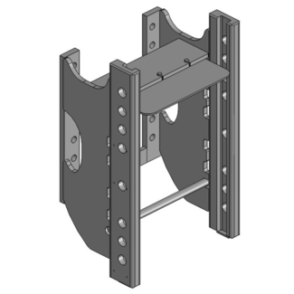 Scharmüller Lagerbock 00.263.00.0-A02 - 330/25/32 - 59,8Kn - 2000kg - Schwarz