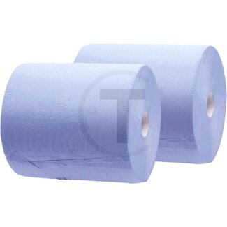 GRANIT Poetsrol 2-laags blauw 375 x 380 mm, 1000 vellen - 2 rollen