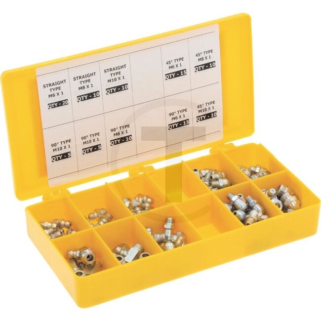 GRANIT Grease nipple assortment 110 pcs. - 9700030