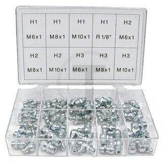 Pressol Grease nipple assortment 70-piece - M6x1 / M8x1 / M10x1 / G1/8''