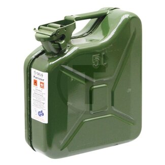 Pressol Brandstof jerrycan olijfgroen - 5L, plaatstaal, TÜV-/UN-gekeurd, voor benzine en diesel