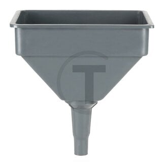 Funnel square 280 x 190 mm - plastic - grey - with strainer - 4 litre