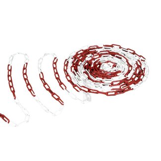 Pewag Kunststof signaalketting rood/wit Ø 6 mm - 50 meter