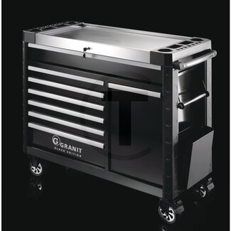 GRANIT BLACK EDITION Performance Heavy workshop trolley, with tools, 215 pcs.
